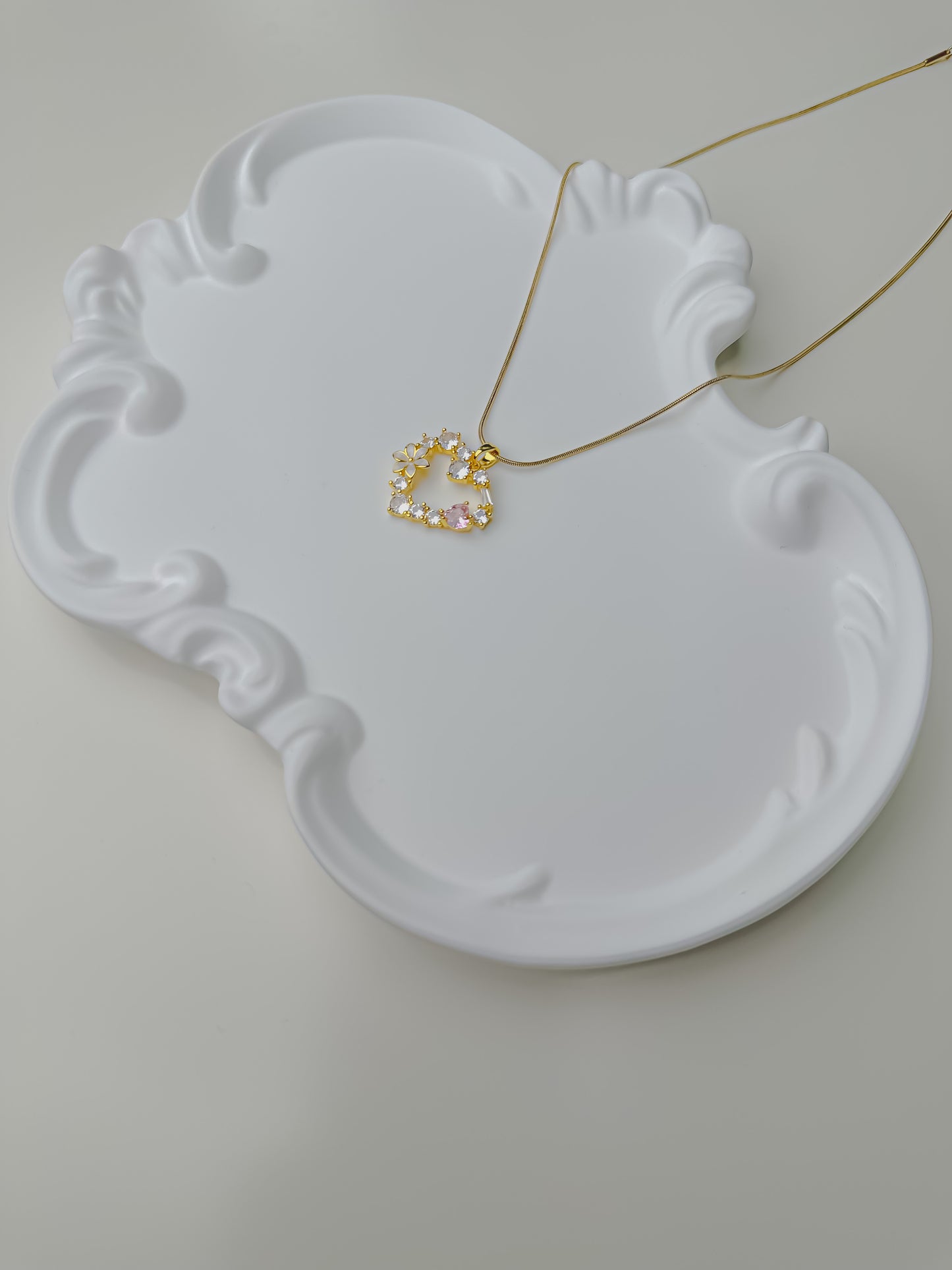 Radiant heart pendant necklace